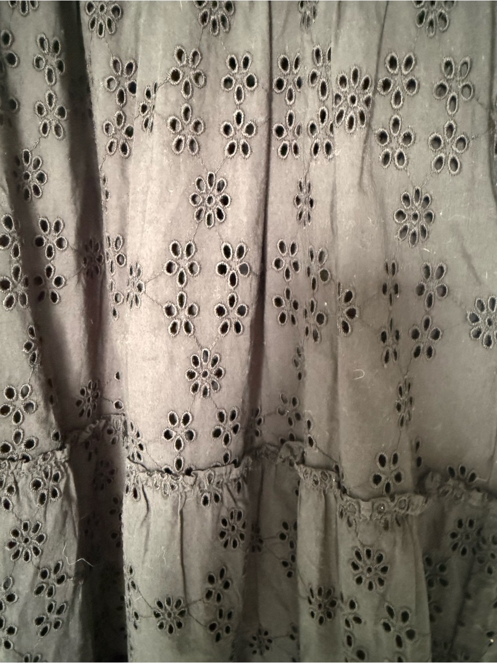 NWT Quince 100% Organic Cotton Eyelet Smocked Midi Dress - Picture 13 of 15